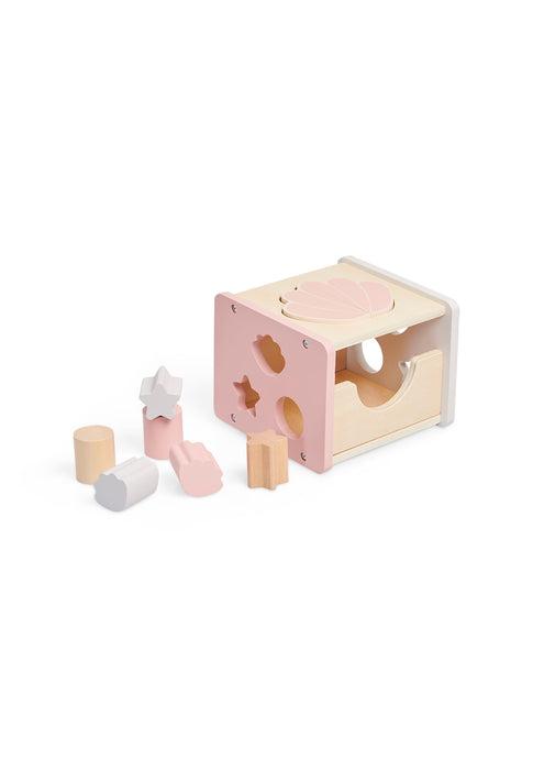 Lesena školjka Peg Cube - roza
