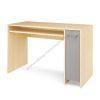 Velika pisalna miza s polico - breza - siva