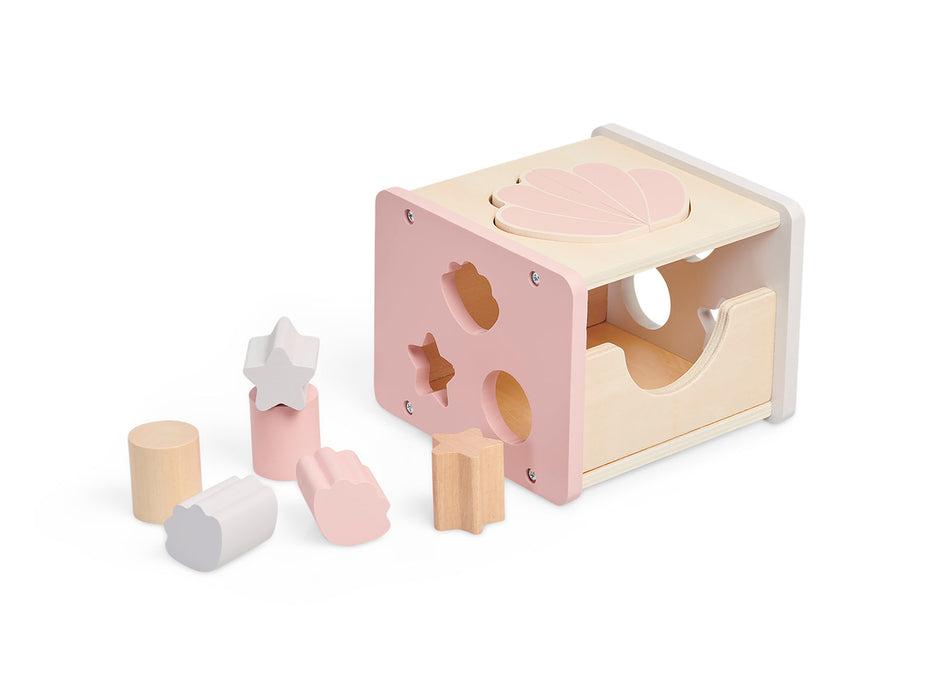 Lesena školjka Peg Cube - roza