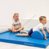 Protizdrsna gimnastična vzmetnica z ročaji - modra