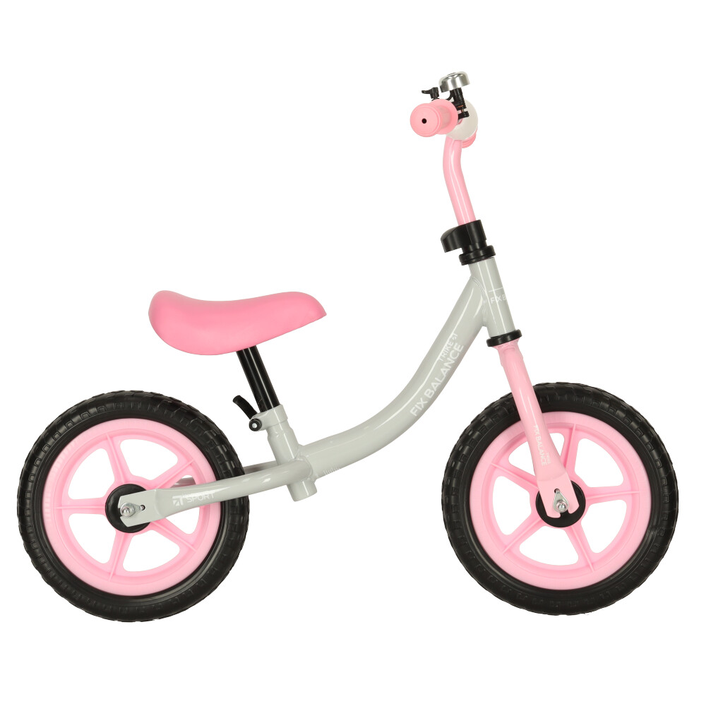 Otroško kolo za ravnotežje Trike Fix Balance ultra lahki 1,8 kg siv roza