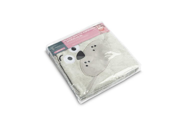 WATERFRIENDS BATH COVER 100x100 BEAR GREY