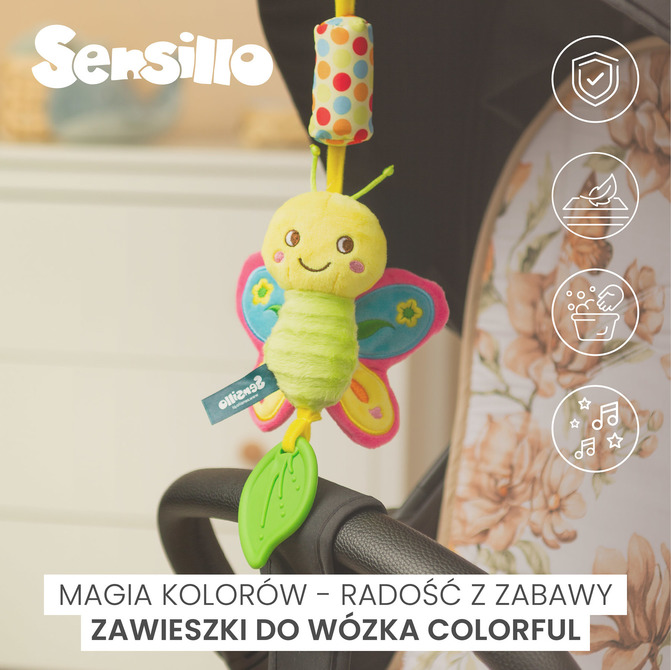 Pisani obesek za voziček Ptiček