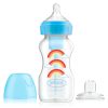 WB91605 9 oz/270 ml PP Široki-Vrat Opcije+ Steklenička Modri Mavrice z Izlivno Dudico (+L3 Duda v Steklenički), 1-Pakiranje