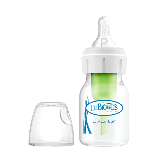 Sb2100 2 oz/60 ml PP Ožja steklenička z dudico za prezgodaj rojene, 1-paket