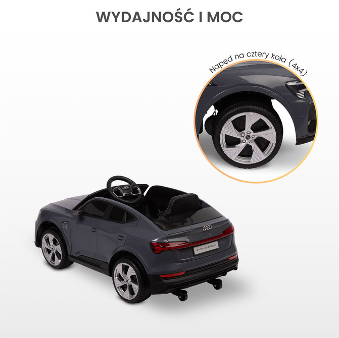 Baterijsko vozilo Audi Etron Sportback Sivo