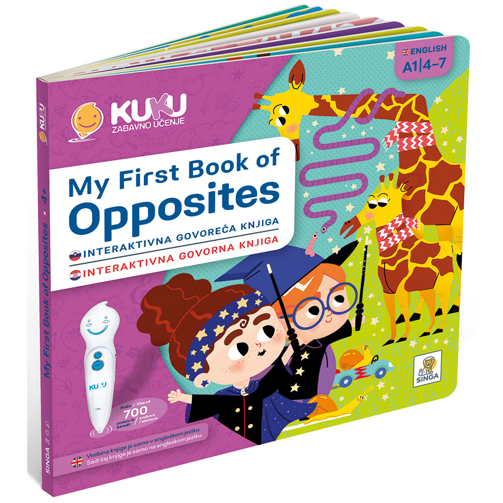 Interaktivna knjiga Kuku - My First Book of Opposites (brez