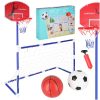 Nogometni gol za nogometno košarko backboard košarkarska igra 2v1 2 žoge črpalka
