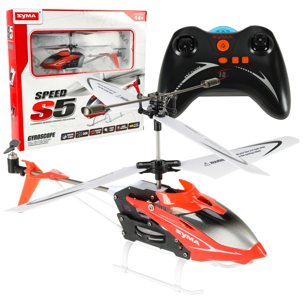 SYMA S5 3CH RC helikopter na daljinsko upravljanje rdeča