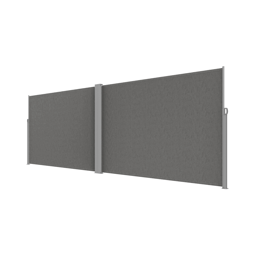 LUARO vogalna senčnica za stransko teraso 180 x 620 cm siva