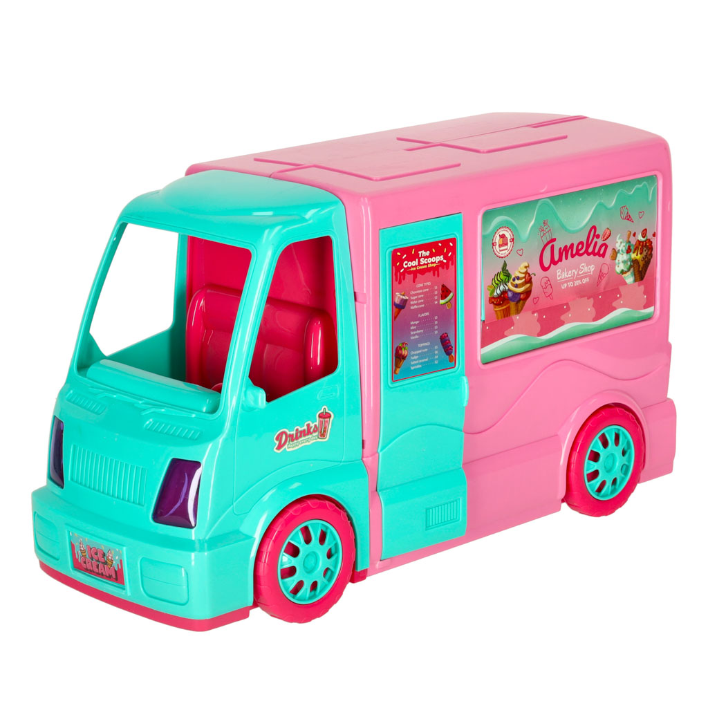 Doll camper food truck set 21 el.