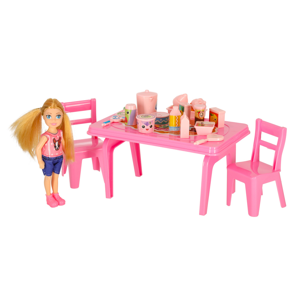 Doll camper food truck set 21 el.