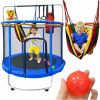 Otroški trampolin vrtna mreža za košarko 150cm modra
