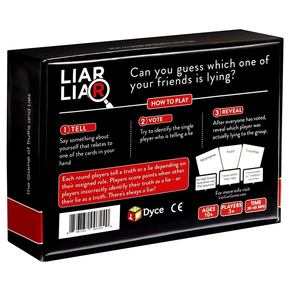 Liar Liar družabna igra za odrasle