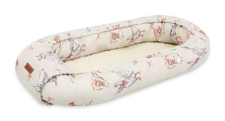 Gnezdo za Dojenčke Muslin 80X45 Gos in Miška