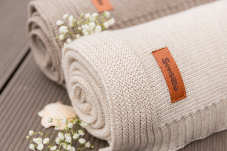 Odeja Merino Melange 90X75 Dark Beige
