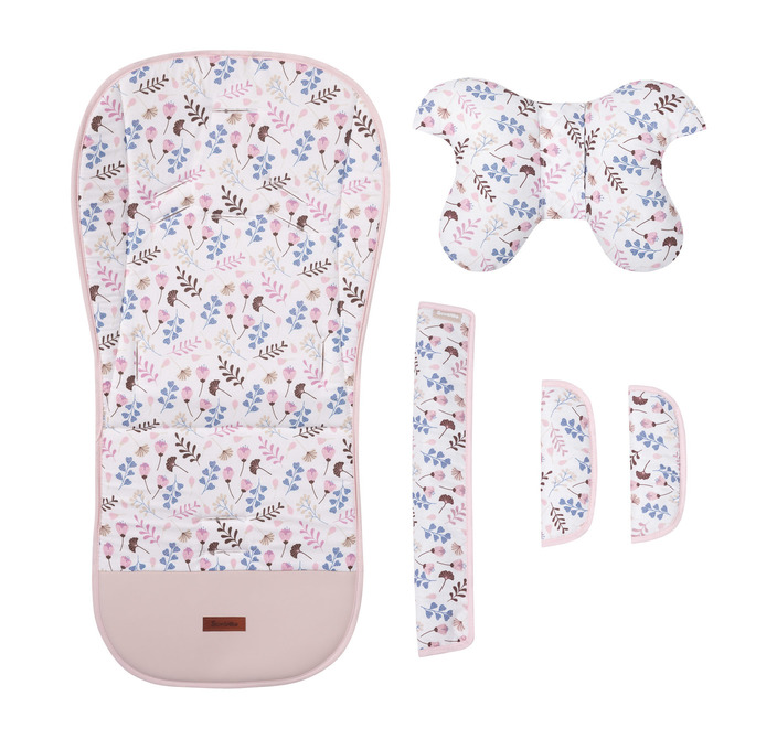 Vložek za voziček Deluxe Velvet Twigs Pink
