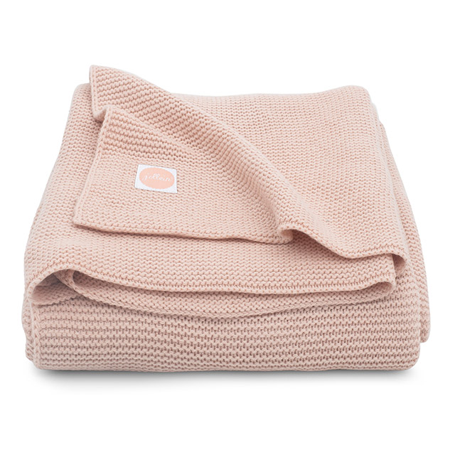 Pletena odeja Basic Knit 100x150 – Pale Pink