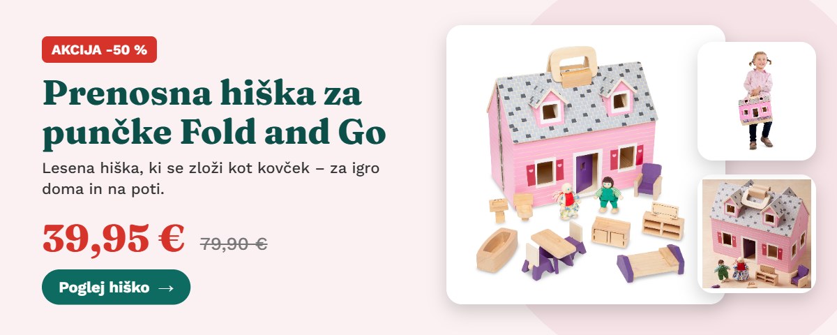 Prenosna hiška za punčke Fold and Go v akciji